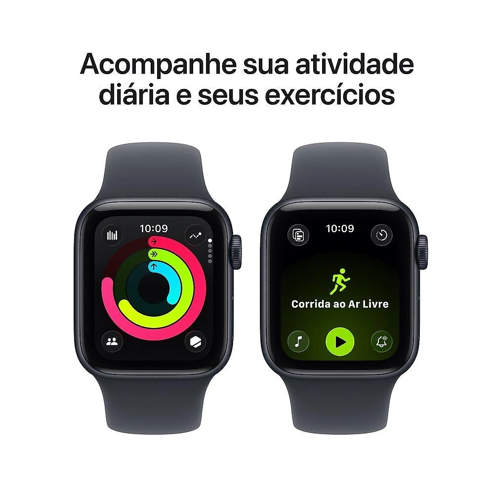 Apple Watch SE 3 GPS + Cellular, Caixa Meia-noite de Alumínio de 40 mm, Pulseira Esportiva Meia-noite, Tamanho P/M - MEP94AM/A