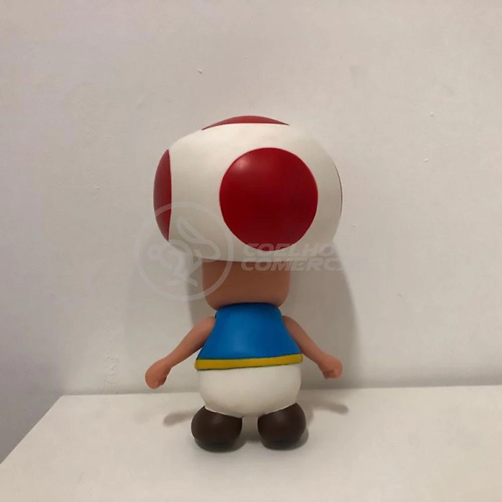 Boneco Cogumelo Toad Grande Super Size 20Cm - Mario