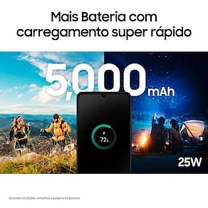 Celular Samsung Galaxy A06 Tela 6.7" 128GB 4G Processador Octa-Core, Câmera Traseira de 50MP e Selfie de 8MP Branco