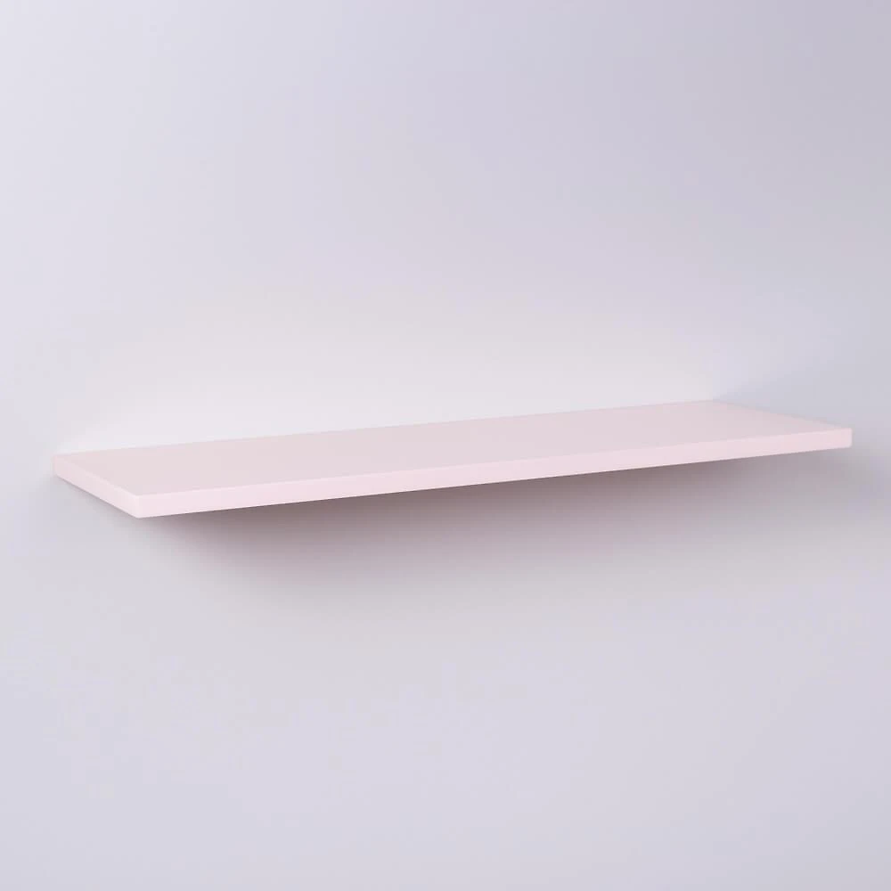 Prateleira Crie Fácil 40x20CM MDP Fixação Embutir Invisível Organizador Sala Rosa