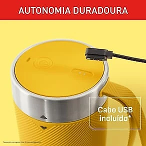 Liquidificador Portátil Arno Lightmix LP00 Amarelo 300ml Recarregável USB-C