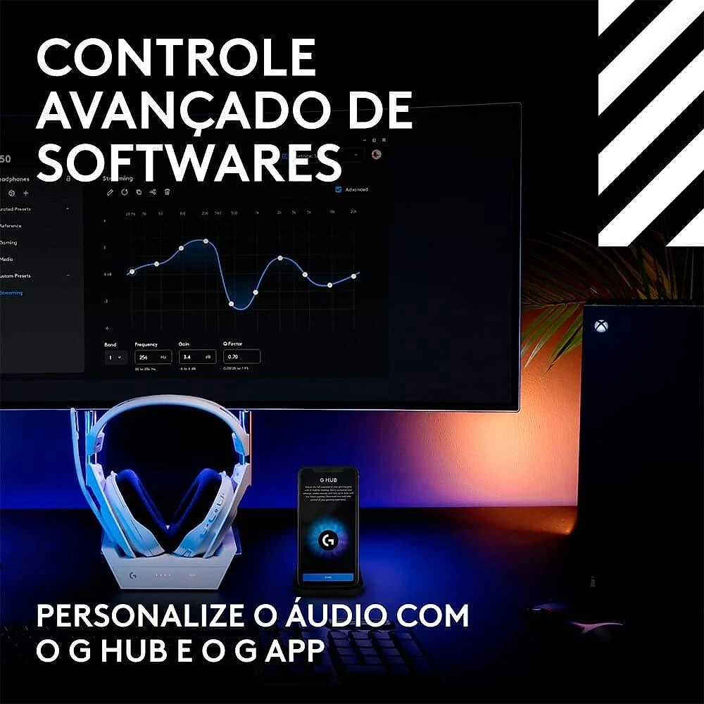 Headset Gamer Sem Fio Astro Gaming A50 LIGHTSPEED + Base Station (Gen 5) Com Tecnologia PLAYSYNC AUDIO, Bluetooth, Branco - 939-002229