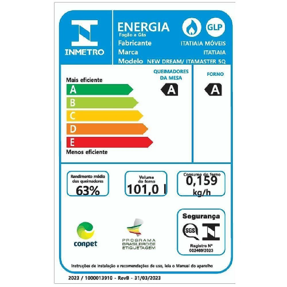Fogao itatiaia itachef 5 bocas mesa de inox reflecta tripla chama bivolt (3700000501)