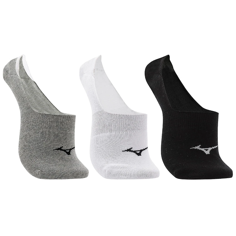 Meia Cano Invisível Mizuno Basic - Pacote Com 3 Pares