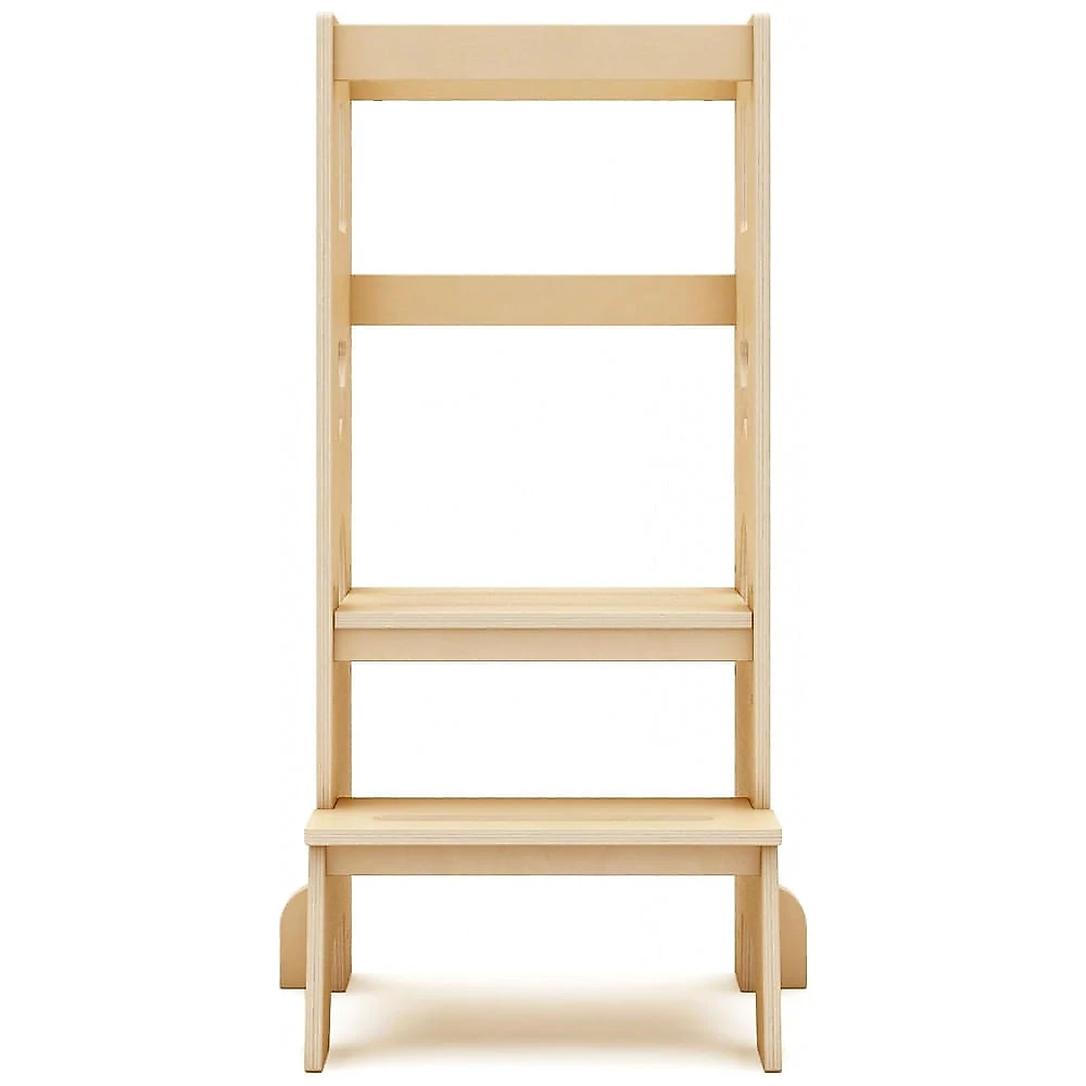 Banqueta Torre de Aprendizagem Guidecraft Jr. Classic Kitchen Helper Natural Madeira Bétula Altura Ajustável