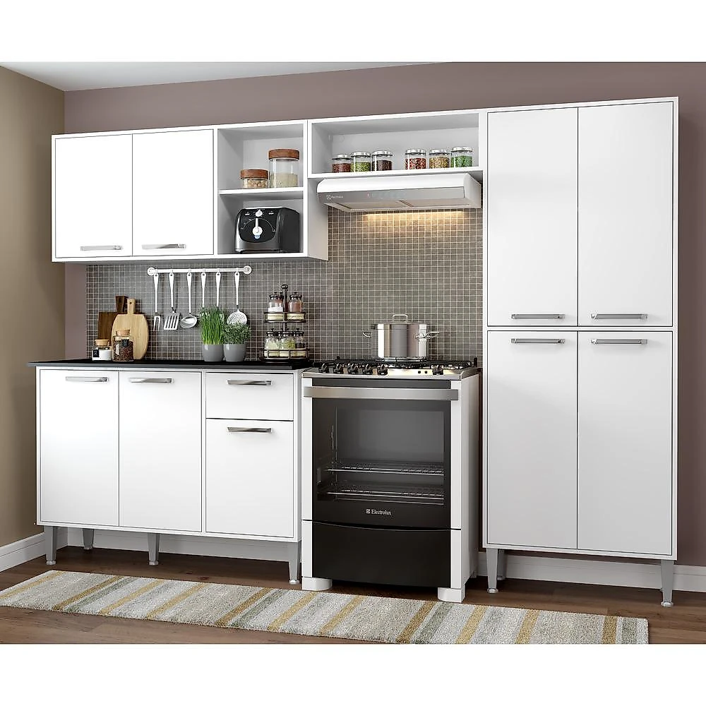 Miniatura Armário de Cozinha Compacta Xangai Multimóveis VM2840 Branco