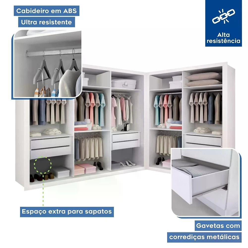 Conjunto Closet Casal 2 Módulo… | Shopping do Inter