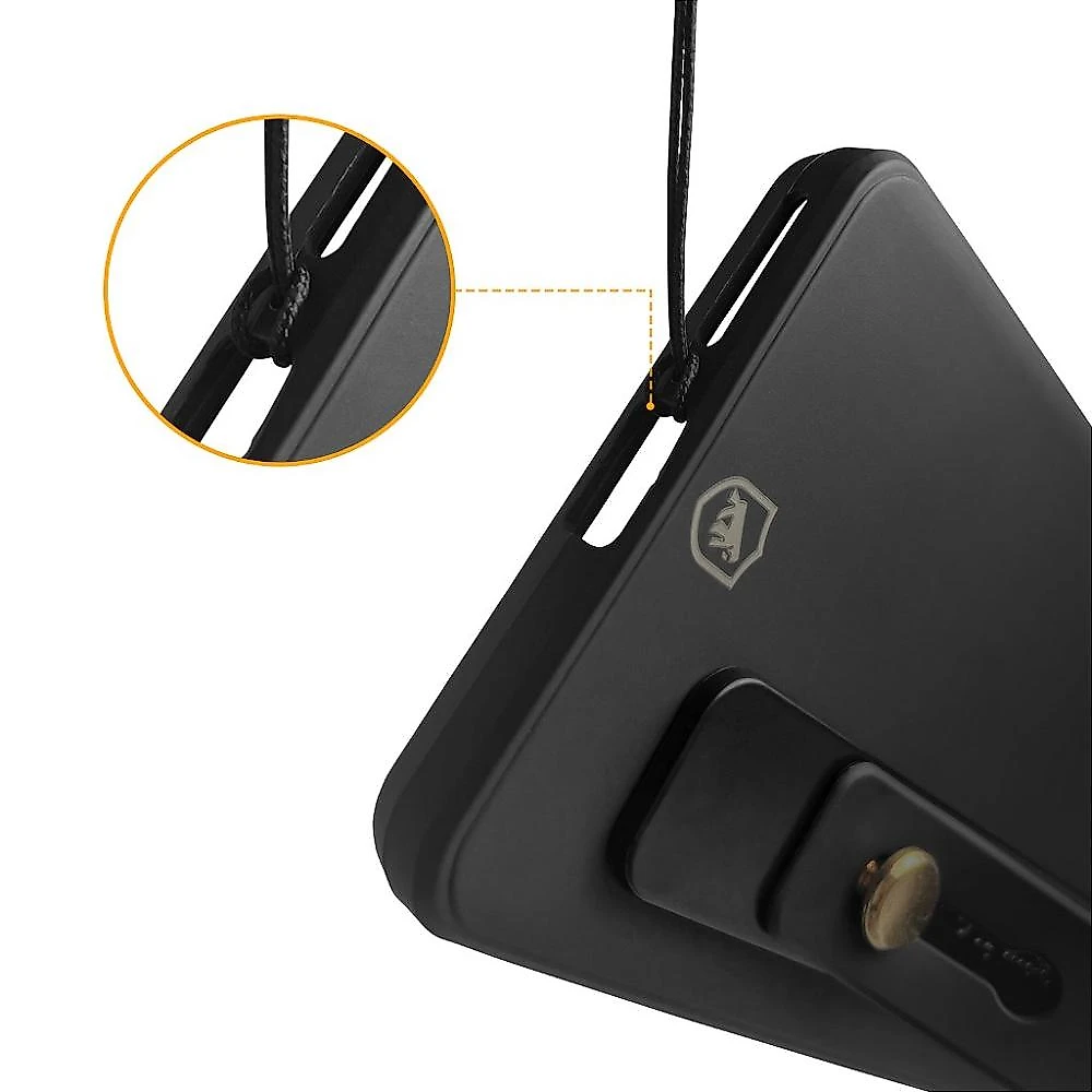 Kit Capa Silicon Veloz para Samsung Galaxy A05 + Ring Socket + Cordão - Preto - Gshield