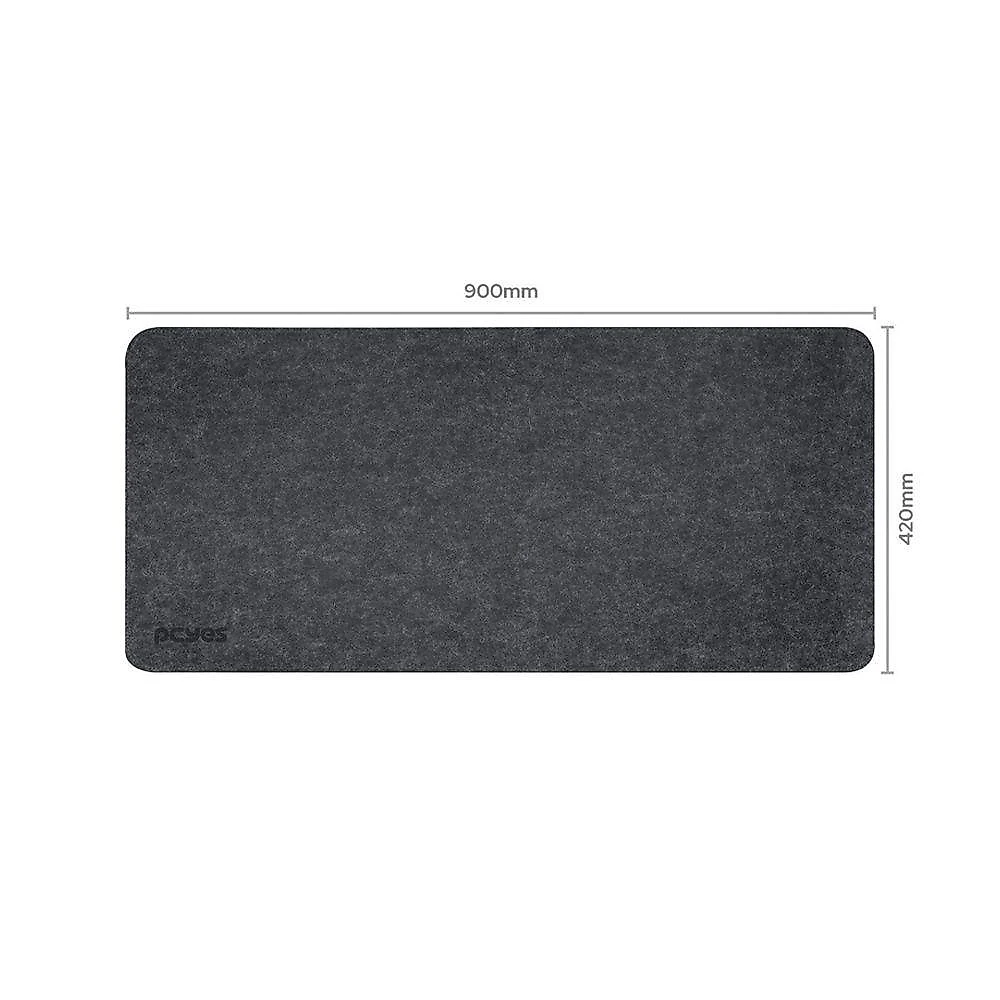 Mouse Pad Desk Mat Exclusive Pro Dark Gray 900x420mm Feltro Confortável Cinza Pcyes