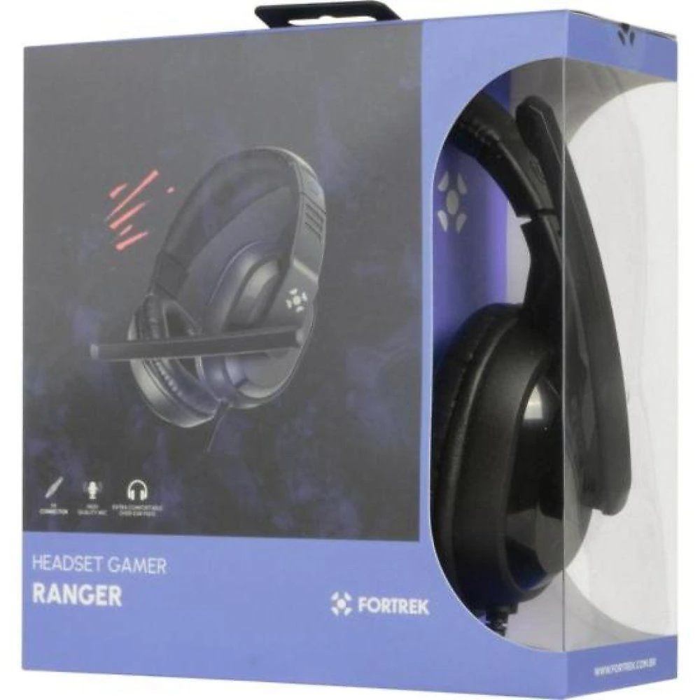 Headset Gamer Fortrek Ranger P3 com Microfone Integrado Preto