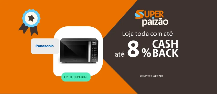Loja panasonic com até 8% de cashback