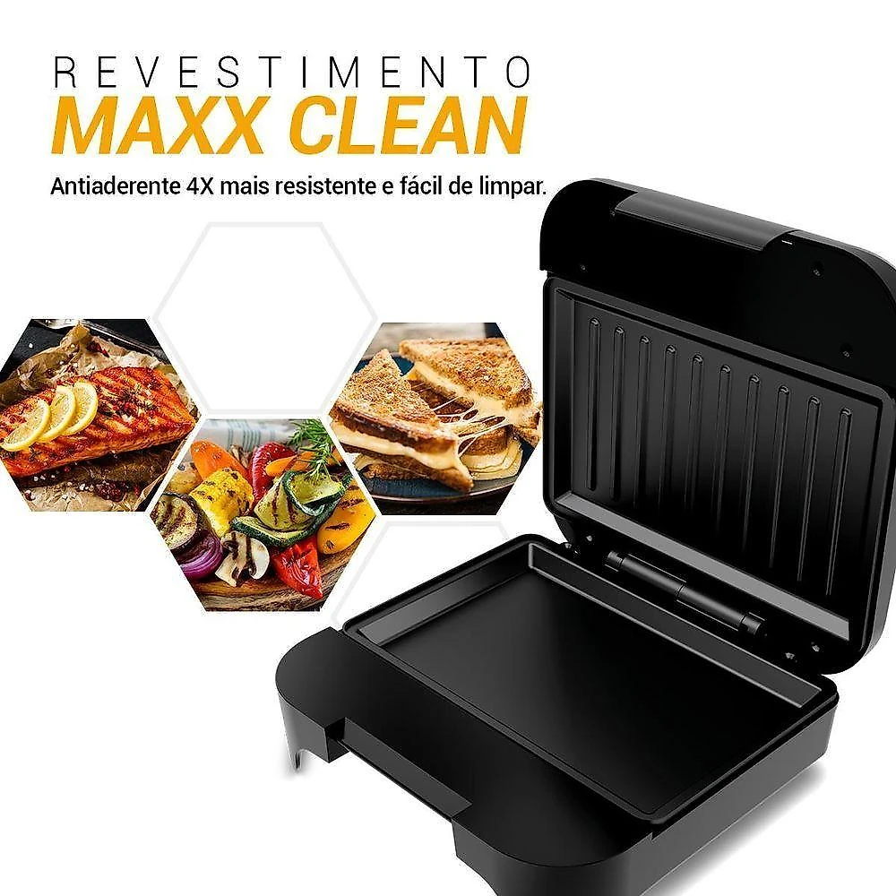 Sanduicheira e Grill Philco 2 em 1 Antiaderente 750W PGR25A 220V
