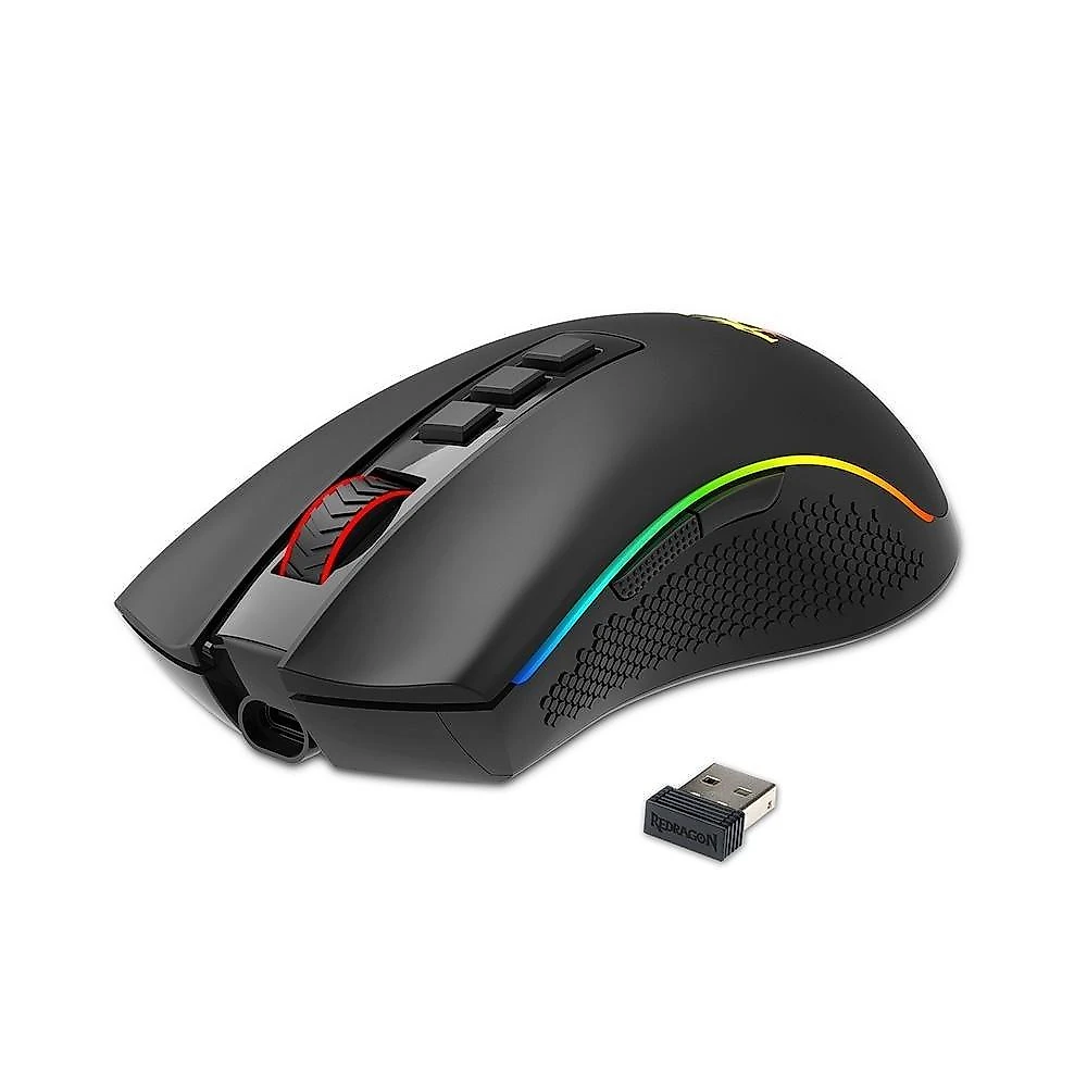 Mouse Gamer Redragon Cobra Pro, RGB, 16000 DPI, 8 Botões, Wireless, Preto - M711-PRO