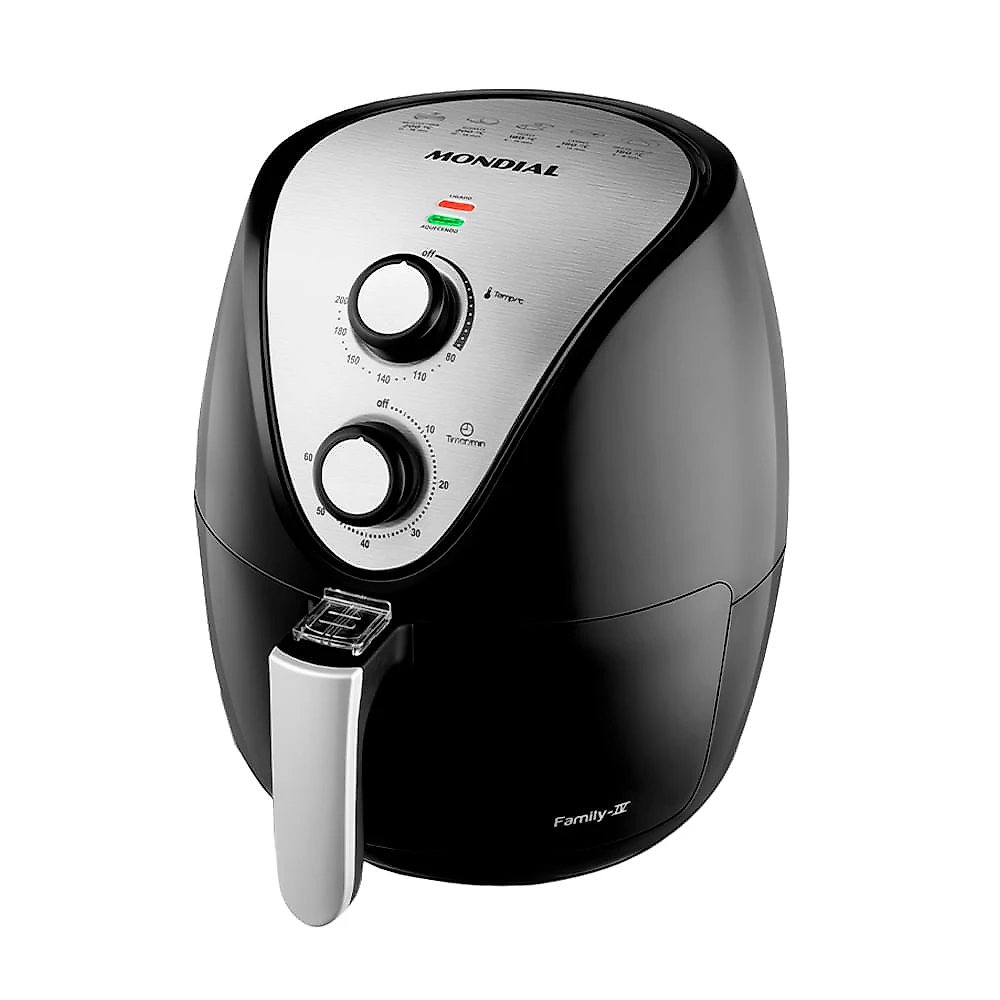 Miniatura Fritadeira Elétrica Air Fryer Mondial Family AF-30 3,5L Preta - 220V