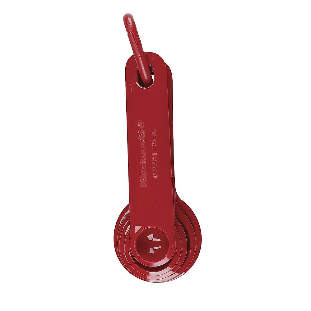 Conjunto de colheres de medidas vermelha 5pçs - kitchenaid