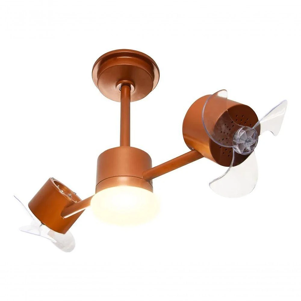 Ventilador de Teto Treviso 60W 90CM 3 Pás 3 Velocidades Infinit Led Cobre Bivolt
