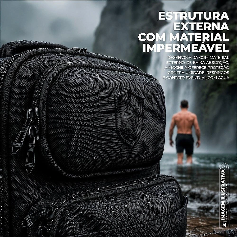 Mochila Bolsa Impermeável 30L com Compartimento para Calçado e Bolso Acolchoado de Notebook até 15.6", Cadeado Integrado - Victus - Gshield