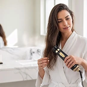 Escova Rotativa Britânia BER20PD 4 em 1 1300W Preta/Dourada - Bivolt
