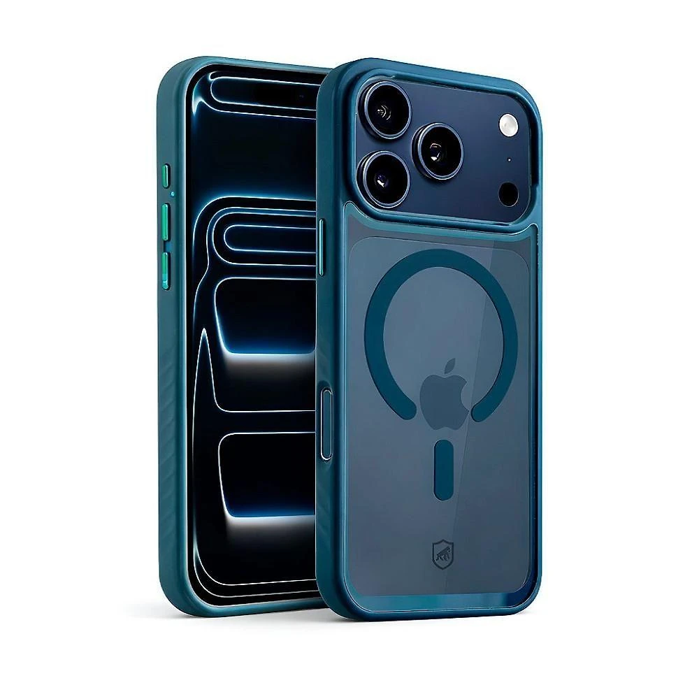 Capa para Iphone 17 Pro Max Gshield Magsafe Wave Transparente Azul 1 Unidade