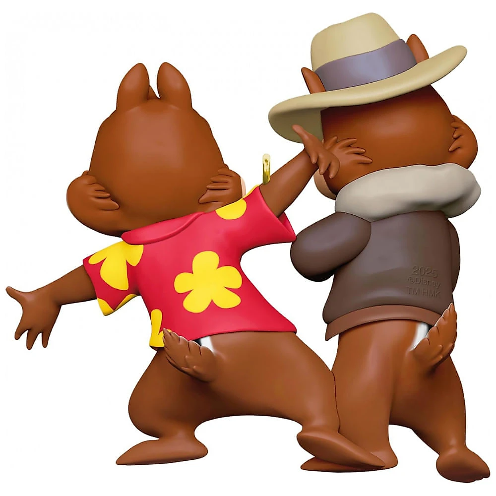 Enfeite Natalino Hallmark Keepsake 2025 Disney Tico e Teco: Rescue Rangers Detetives, Plástico, 7 x 7 x 4,5 cm