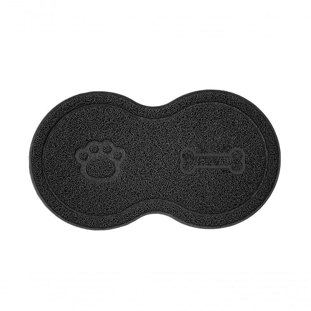 Tapete Pet Comedouro Vinílico Cão Preto 46x26cm - Uzoo Tapete Pet Vinilico 46x26cm Comida-agua Cao Preto Rj-4626bone B