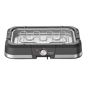 Churrasqueira Elétrica Britânia BCQ40 com Seletor de Temperatura e Revestimento Antiaderente – Preta e Inox