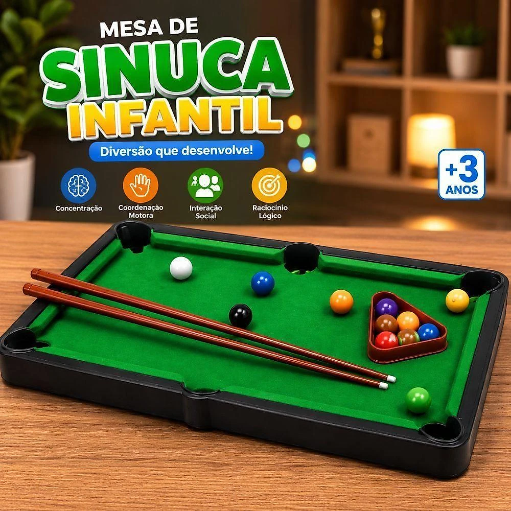 Mesa de Sinuca Infantil Mesa Bilhar com Pezinho de Mesa Chao Desmontavel Portatil Yeet
