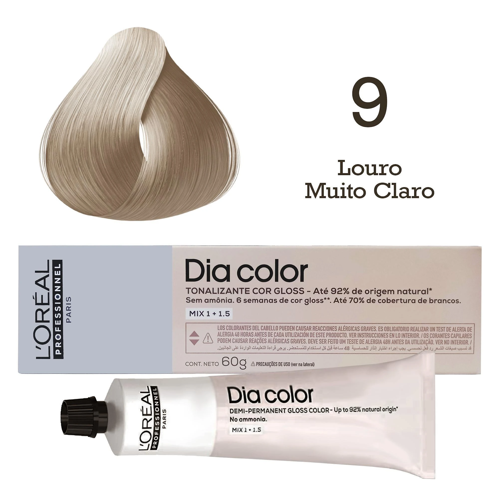 Miniatura Tonalizante Dia Color 9 Louro Muito Claro L'Oréal