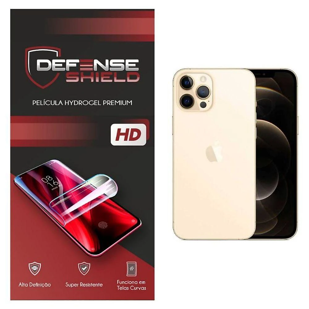 Pelicula Hydrogel Premium Para Iphone 12 Pro Max Proteção Frontal + Verso Defense Shield