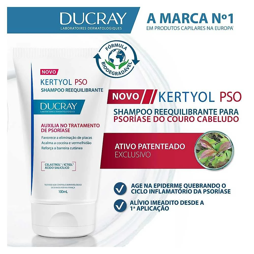 Ducray kertyol pso shampoo reequilibrante 100ml