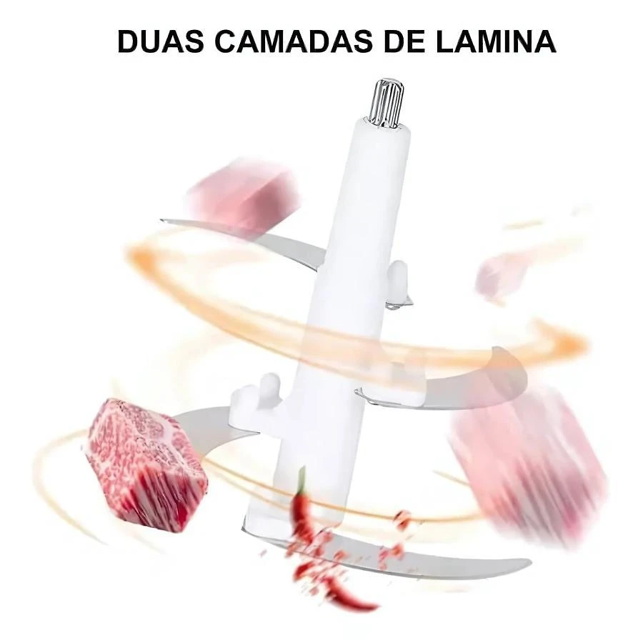 Multiprocessador Alimentos Elétrico 110V Triturador Prateado