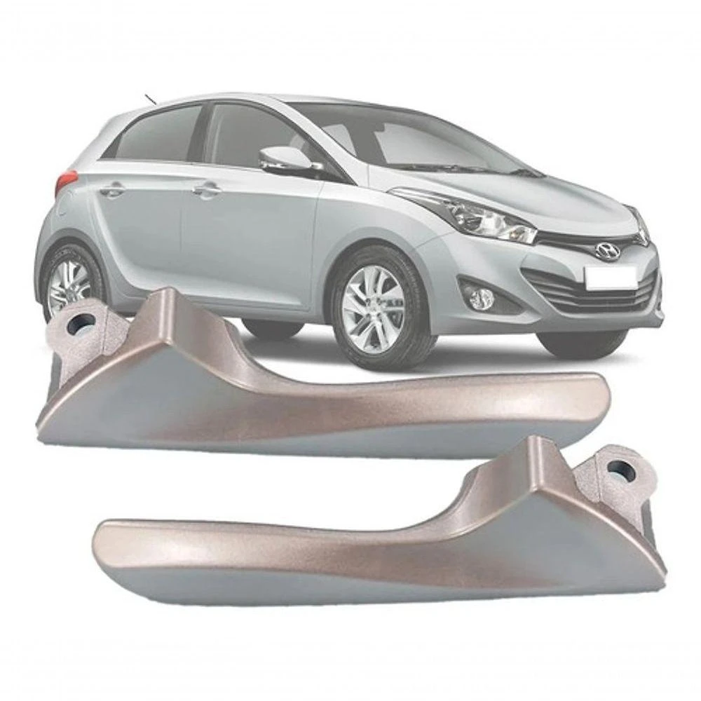 Par Gatilho Puxador Maçaneta Interna Hb20 Hb20 Sedan Prata - Un / 2 [f103]