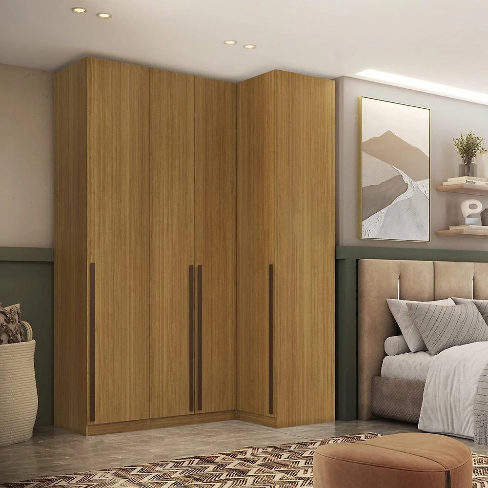 Miniatura Guarda Roupa Modulado de Canto Reto 4 Portas Freijó Altezza Trend Guarda-roupa de Canto Reto 4 Portas Altezza Trend Freijó