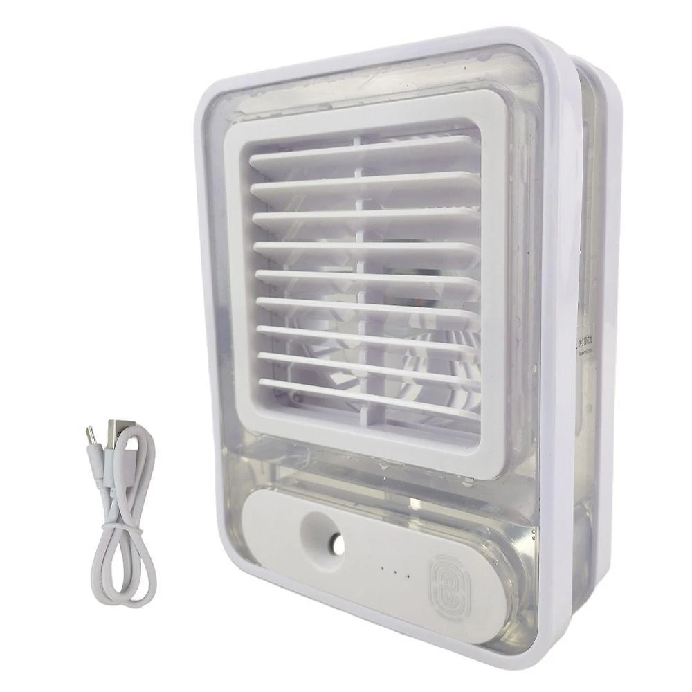 Ventilador Umidificador De Mesa Touch 3 Velocidades Led Usb Casa Trabalho Estudos Portatil Silencioso Refrescante