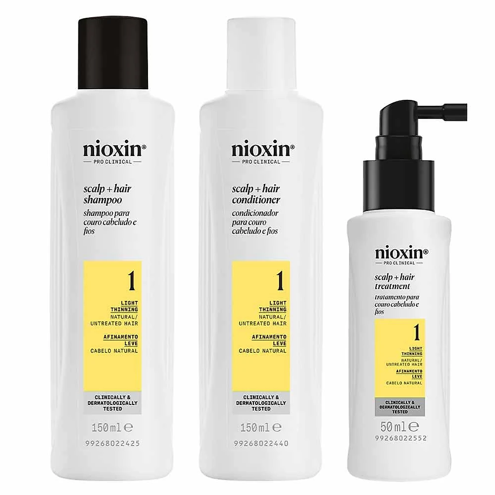 Nioxin system 1 kit - shampoo + condicionador + tratamento
