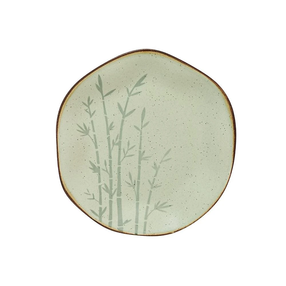 Conjunto 4 pratos de sobremesa 21,5 cm ryo bambu porcelana oxford