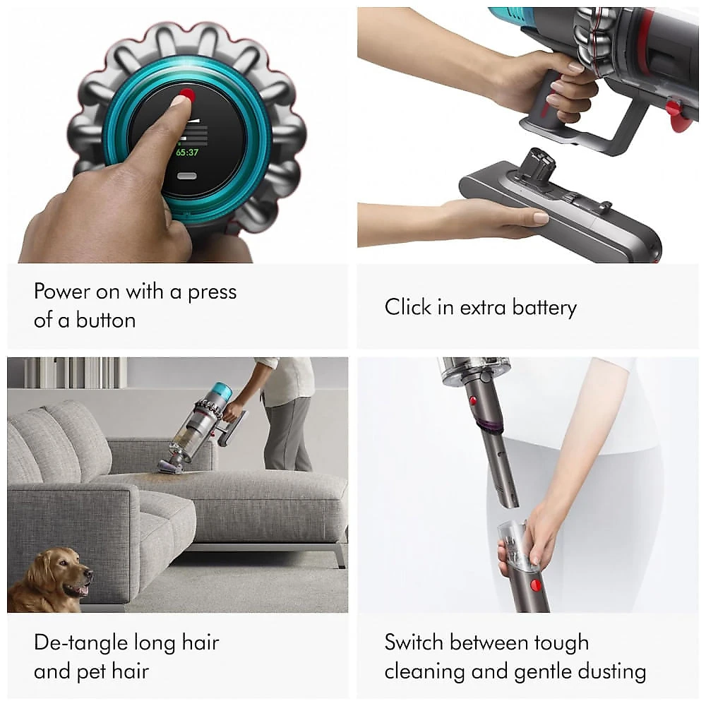 Aspirador Vertical Sem Fio Dyson Gen5outsize Níquel/Azul 22,2V 3,9kg 140min