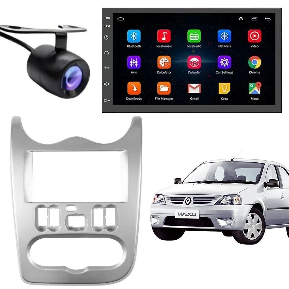 Central Multimídia Automotiva Android Auto Renault Sandero 7 Touch Screen Capacitiva IPS Bluetooth