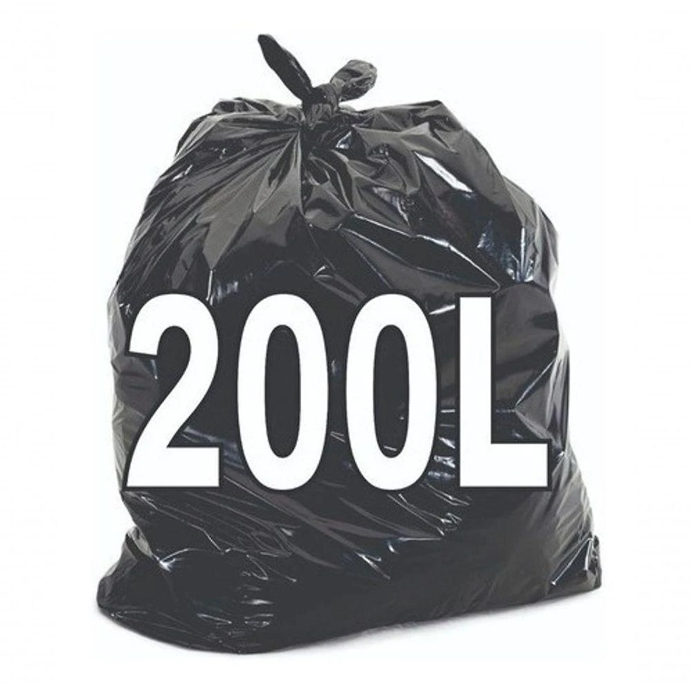 Saco para Lixo Saco de Lixo 200 Litros Resistente Preto 200L Higipack