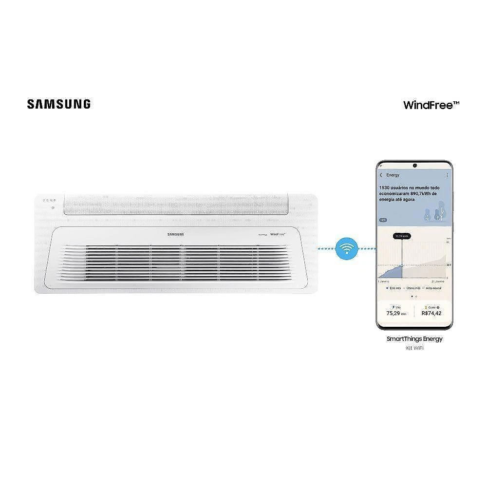 Ar condicionado cassete 1 via samsung windfree inverter 24000 btus quente e frio 220v
