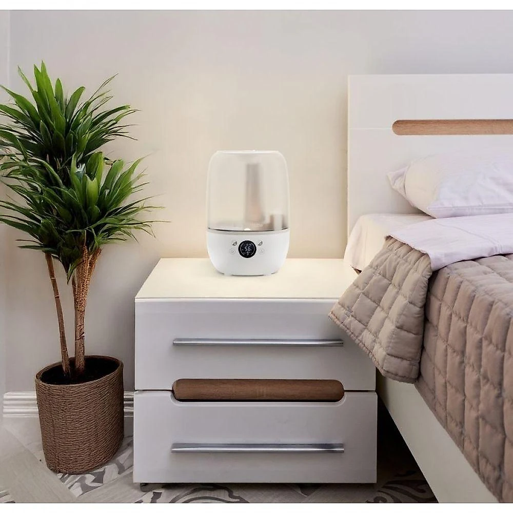 Umidificador de Ar Digital Air Flow WAP 3 em 1 com LED e Timer Branco Bivolt