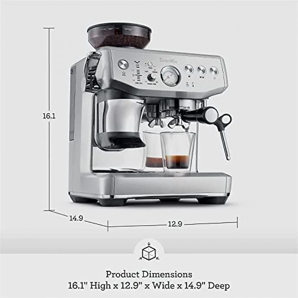 Breville Barista BES876BSS Máquina de Café Expresso em Aço Inoxidável Escovado, 110V
