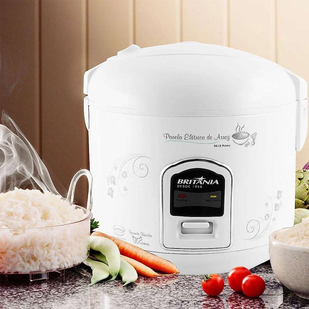 Panela De Arroz Elétrica Britânia 10 Xícaras 4L PA10 Prime 110V