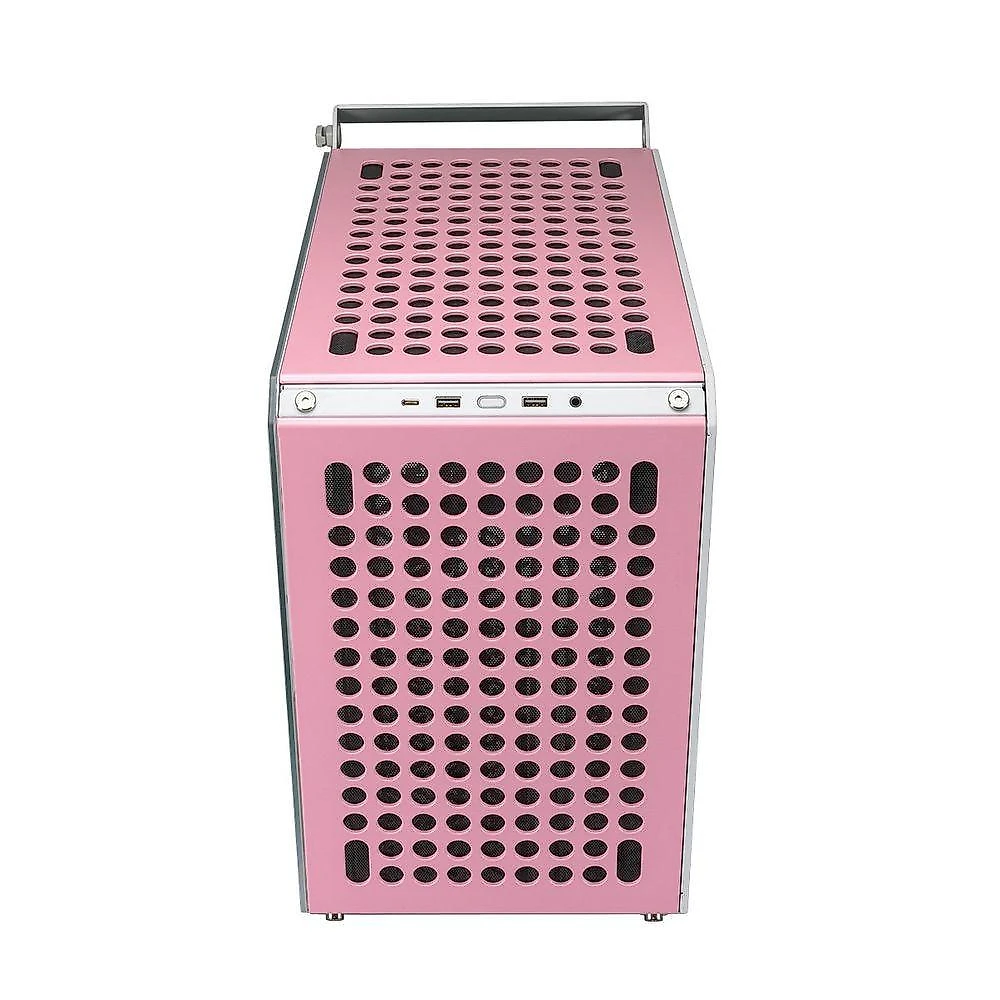 Gabinete Qube 500 Flatpack Mid Tower ATX Aço com Vidro Temperado Menta Rosa Creme Cooler Master