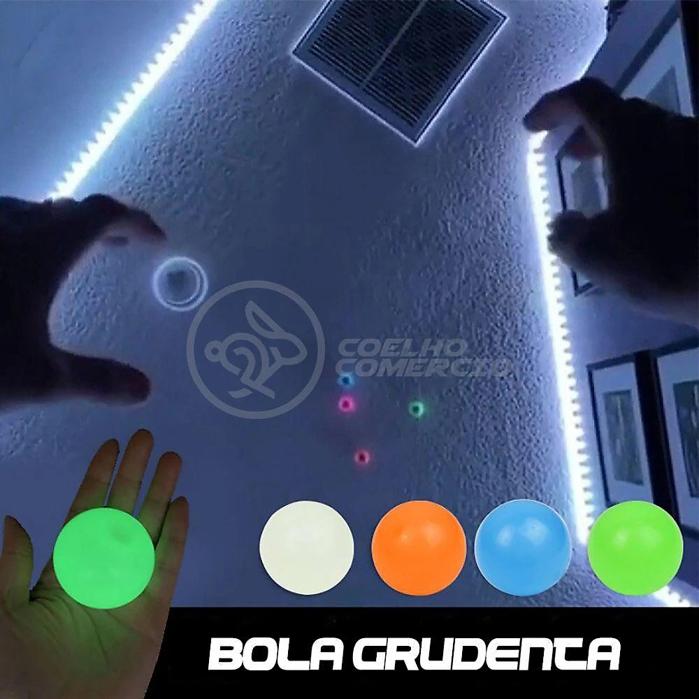 Fidget Toy Bolinha Globble Anti Stress Fluorecente