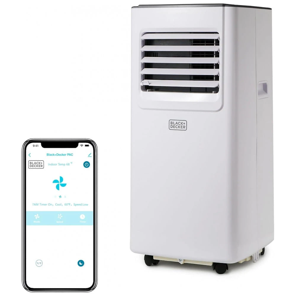 Ar-condicionado Portátil BLACK+DECKER 8.000 BTU, 5.100 BTU SACC, com Controle Remoto Wifi, Ar Condicionado de 31 polegadas, Ventilador Desumidificador