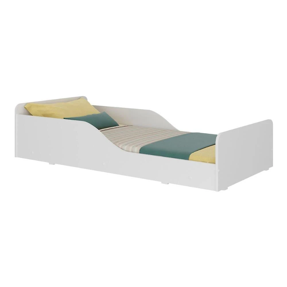 Cama Infantil Montessoriana Para Colchão 70x150cm 100% Mdf Suspiro Multimóveis Bb2379 Branco Branco