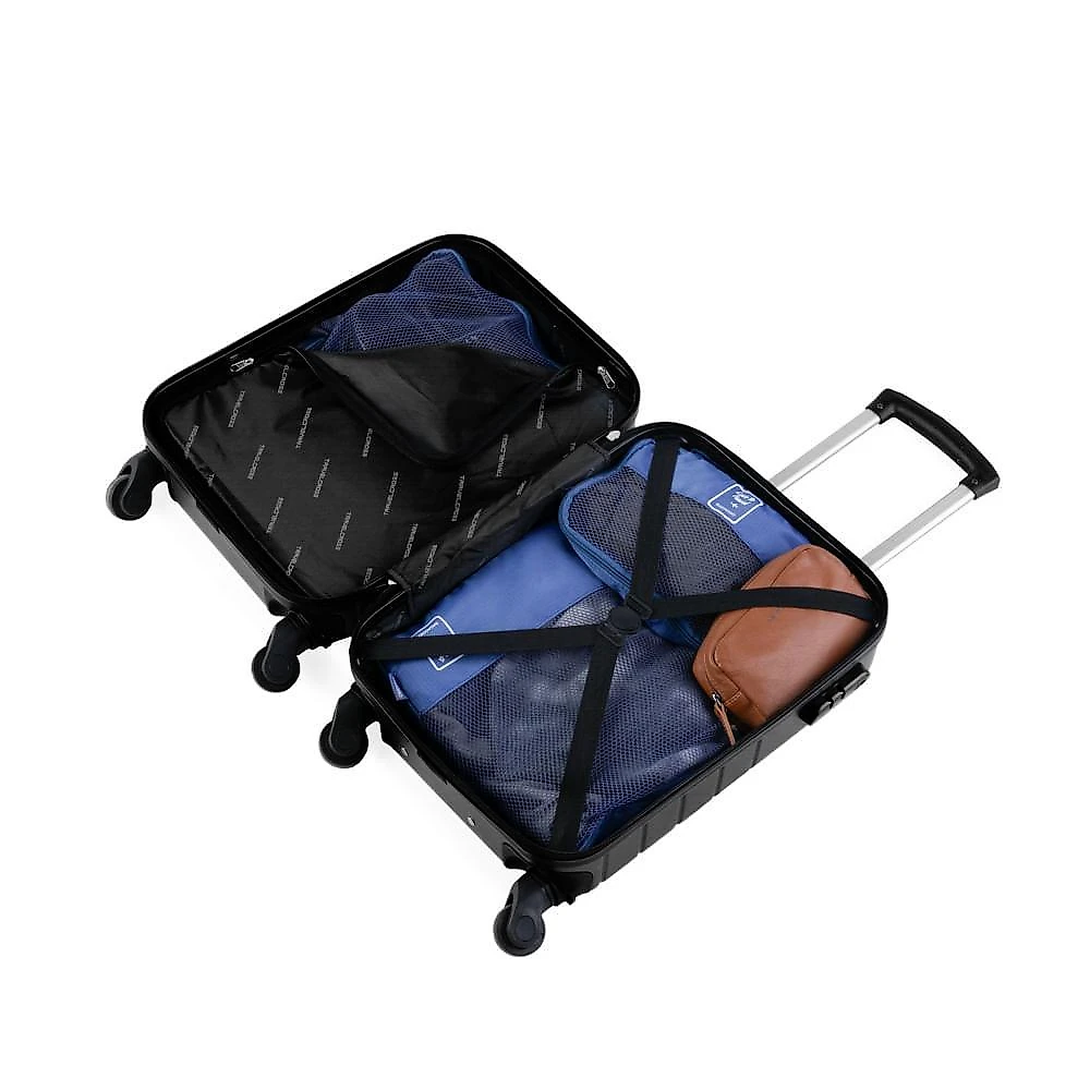 Mala de bordo pp 8 kg abs 4 rodas 18,5" downtown  preta preto