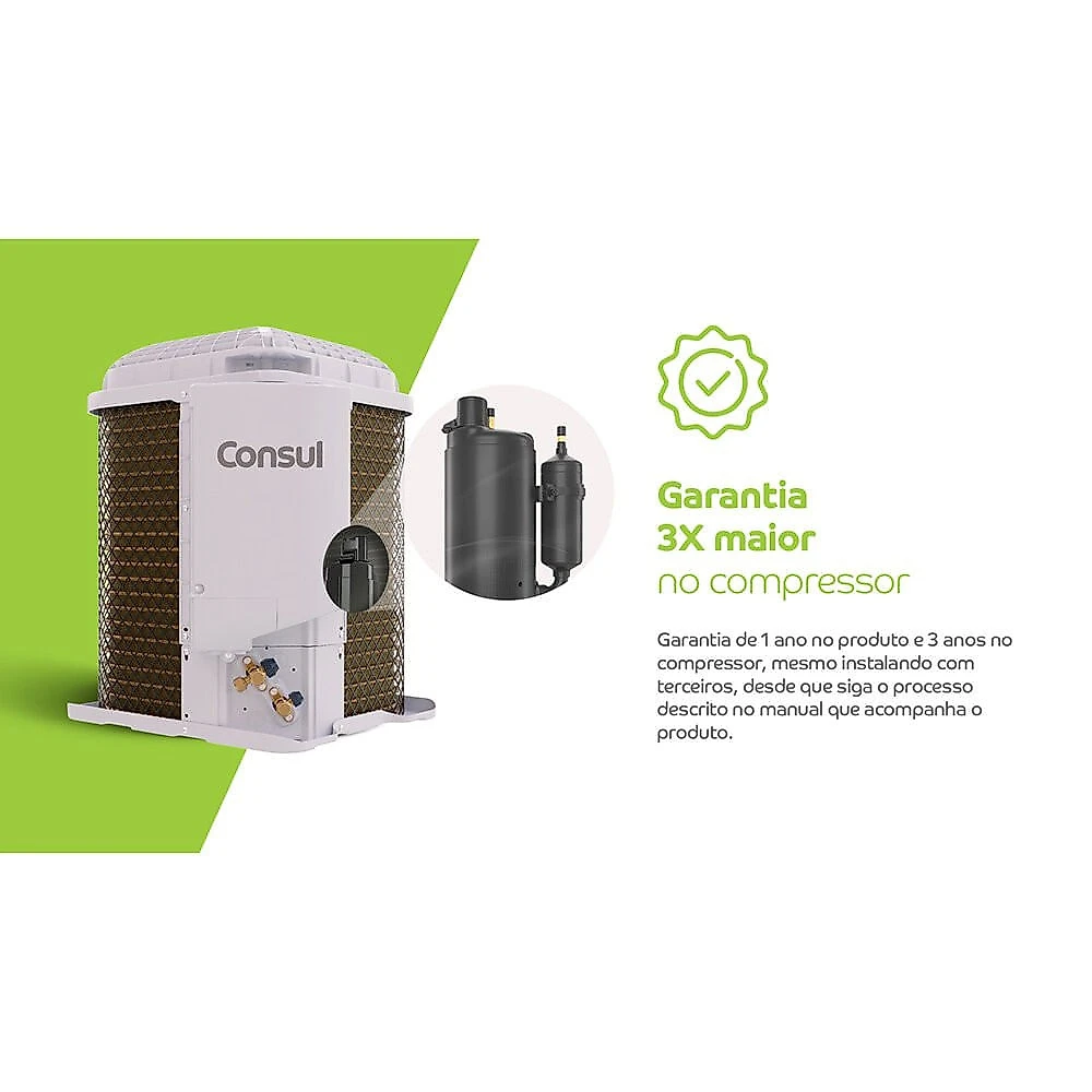 Ar-Condicionado Split CBR09CB Inverter Reverso 9000 BTUS Consul Branco - 220V