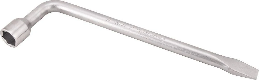 Chave de roda tipo l 19mm c/ espátula cromo vanádio vonder